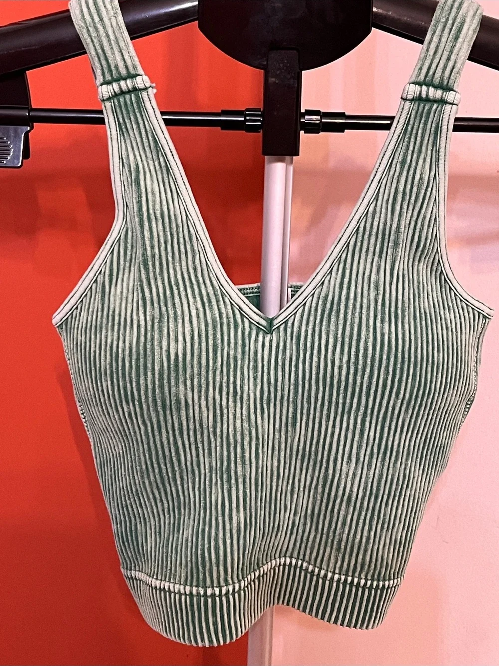 New in bag Zenana Padded Brami in Dark Green - Picture 2 of 7